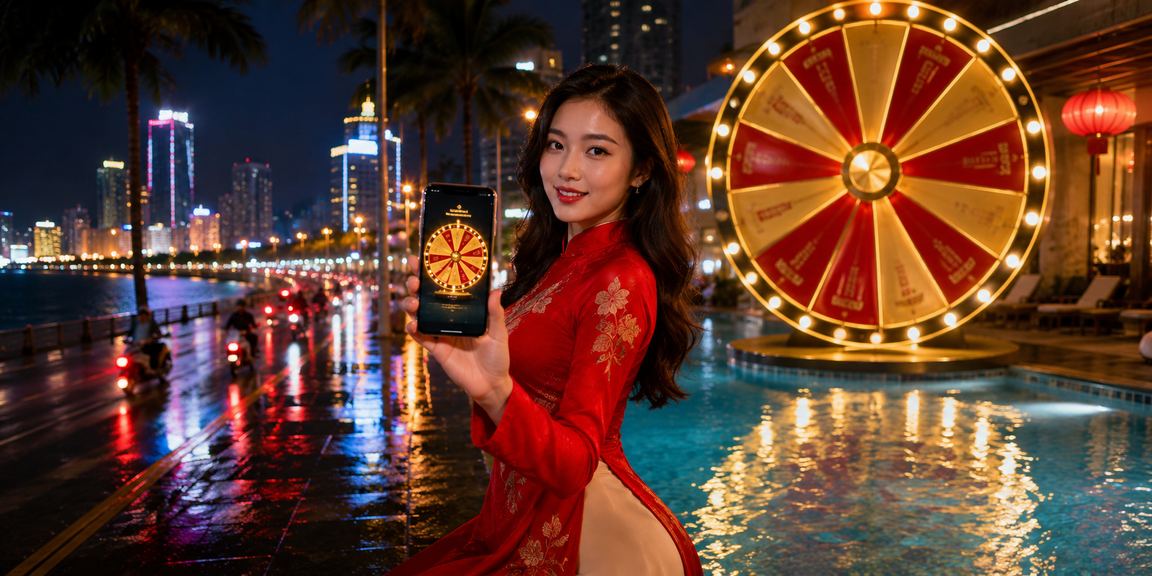 Người dùng Đà Nẵng trong trang phục áo dài trải nghiệm roulette trực tuyến