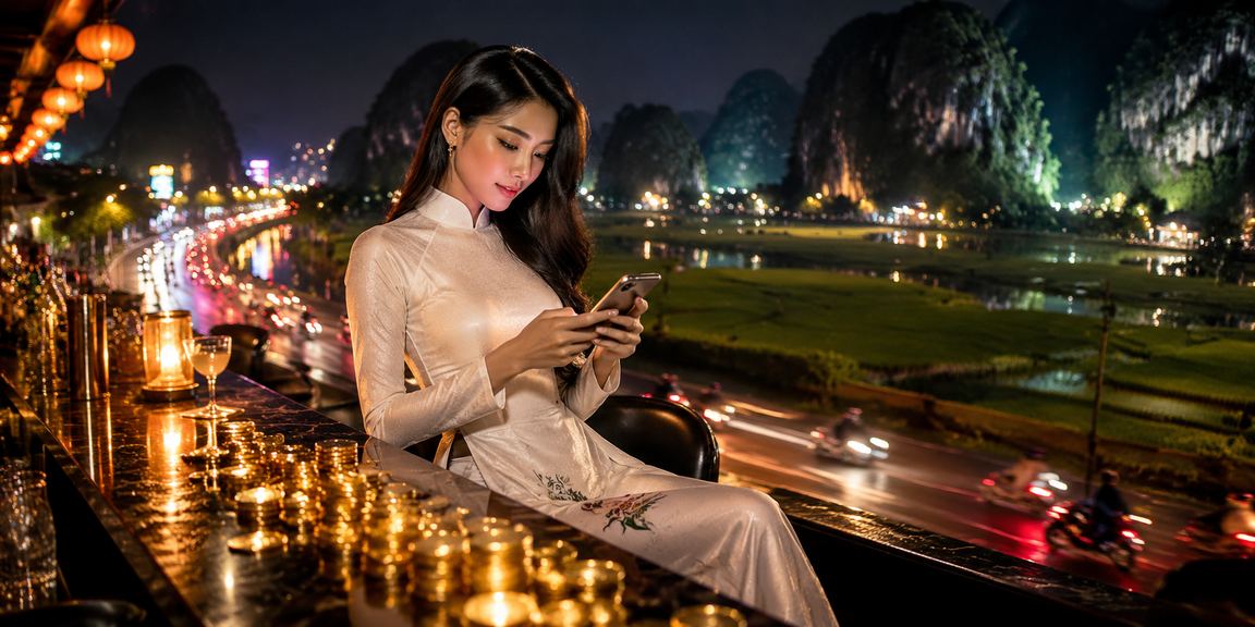 Người dùng tại Ninh Bình trải nghiệm live casino qua điện thoại buổi tối